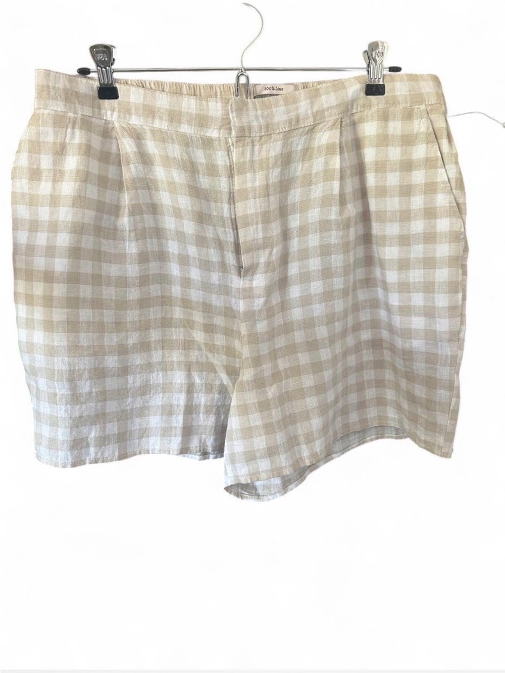 NWOT High-waisted 100% linen shorts